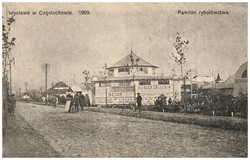 Wystawa w Częstochowie. 1909. Pawilon rybołówstwa.